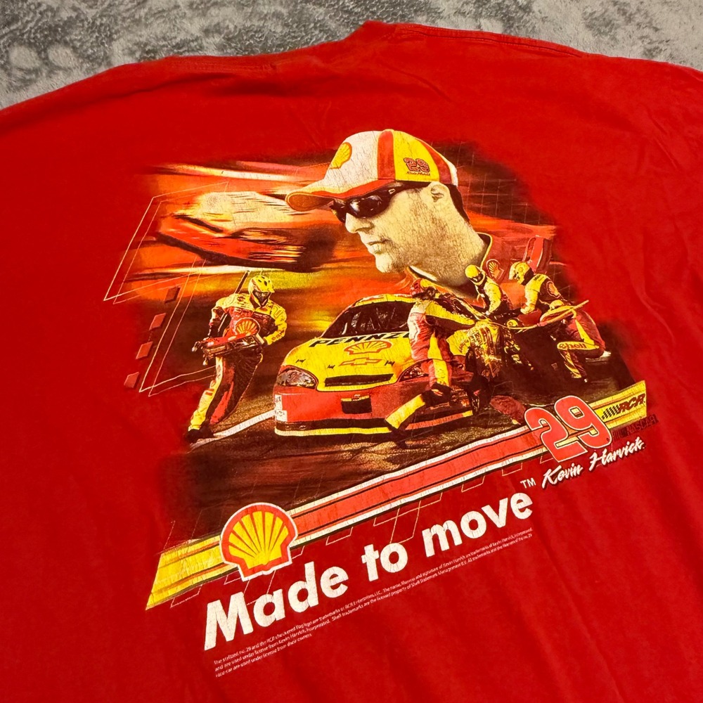 Mens Kevin Harvick‎ 29 Shell Made to Move NASCAR Racing T-Shirt 3XL